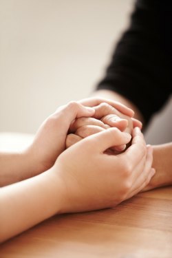 comforting hand