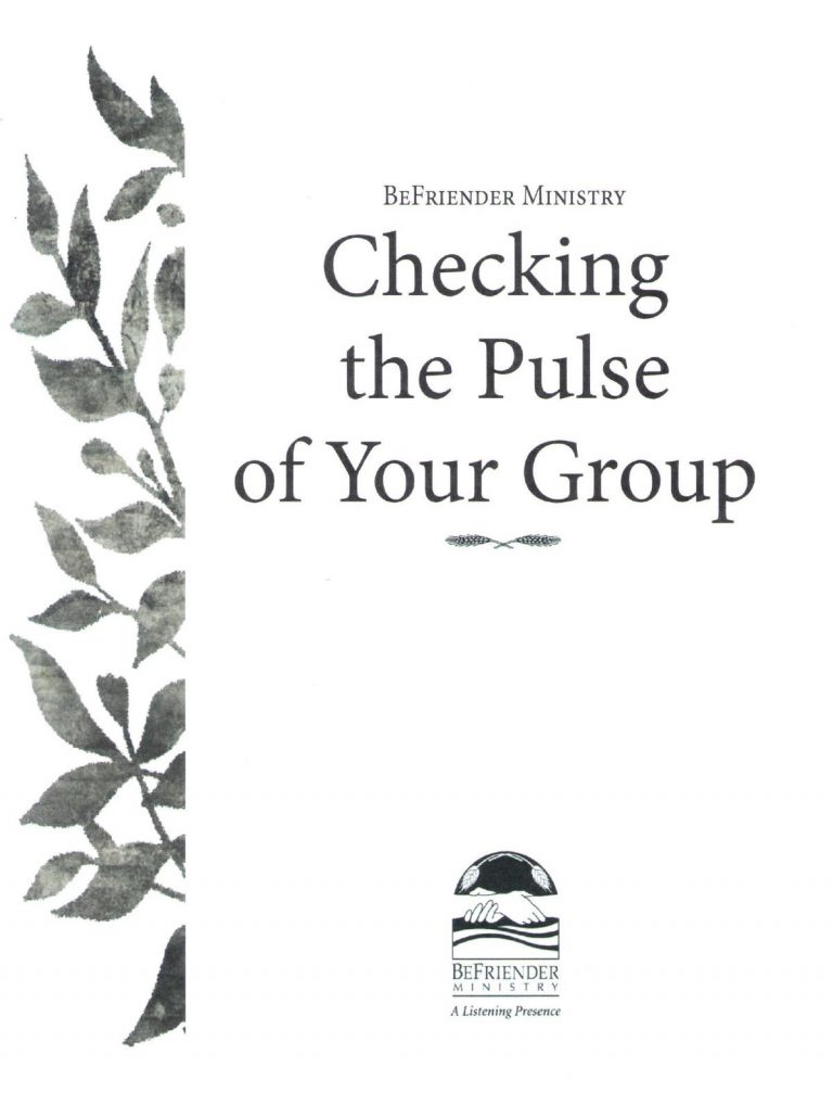 Checking the Pulse of Your Group